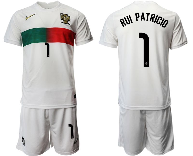 Men 2022 World Cup National Team Portugal away white #1 Soccer Jersey->portugal jersey->Soccer Country Jersey